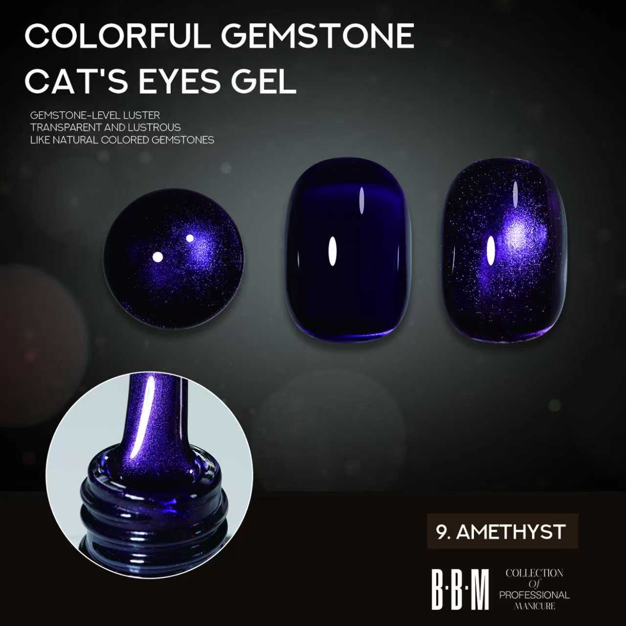 BBM Colourful Gemstone Magnetic Cat Eye Collection (6pcs)
