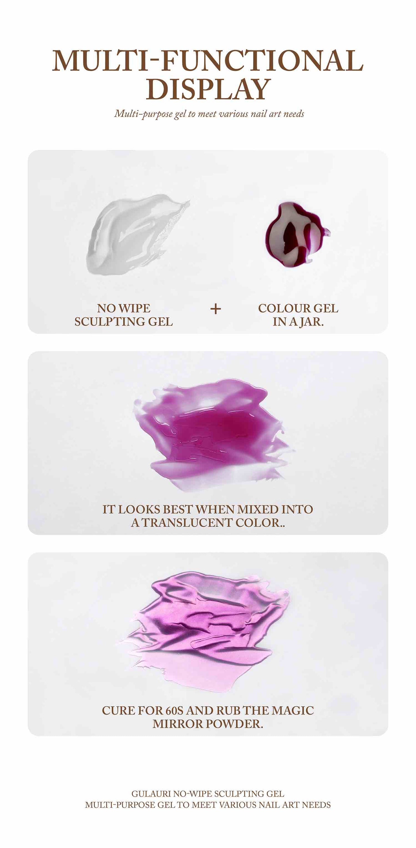 Gulauri 3D Non-Wipe Sculpting Gel - Black