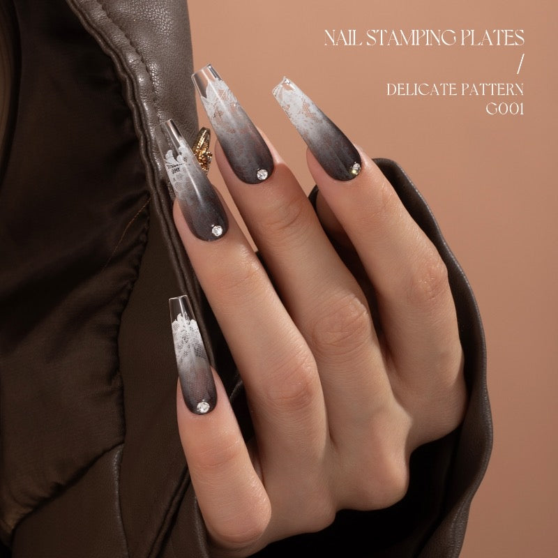 Gulauri Stamping Plate - Delicate Pattern G001