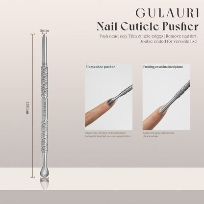 Gulauri Cuticle Pusher | Professional Double-Ended Nail Tool