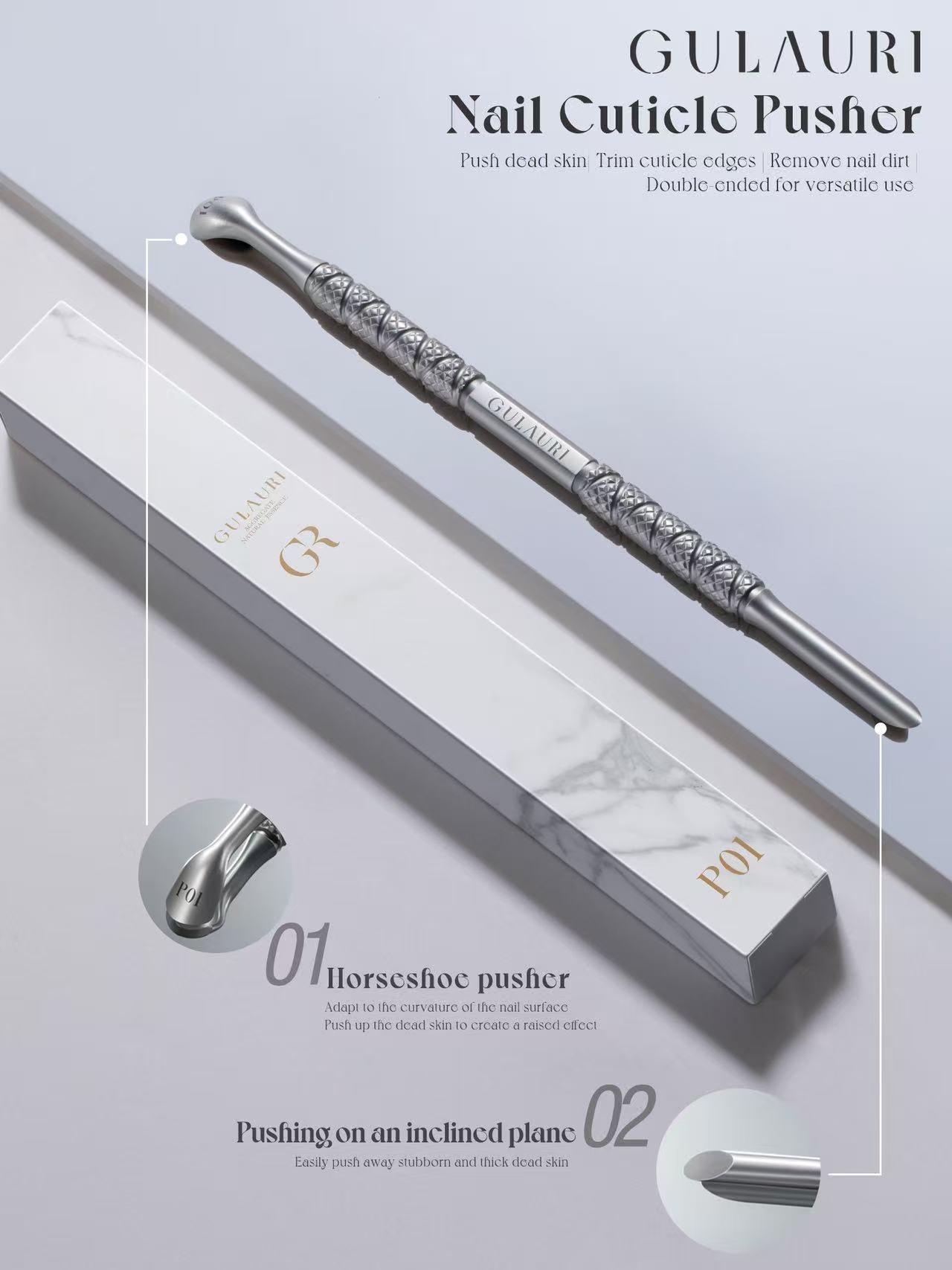 Gulauri Cuticle Pusher | Professional Double-Ended Nail Tool