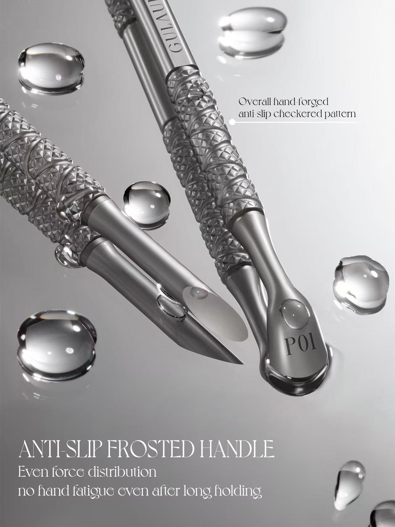 Gulauri Cuticle Pusher | Professional Double-Ended Nail Tool