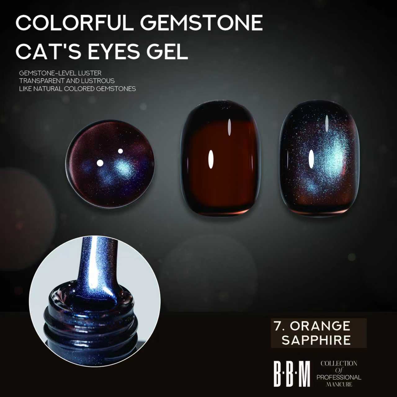 BBM Colourful Gemstone Magnetic Cat Eye Collection (6pcs)