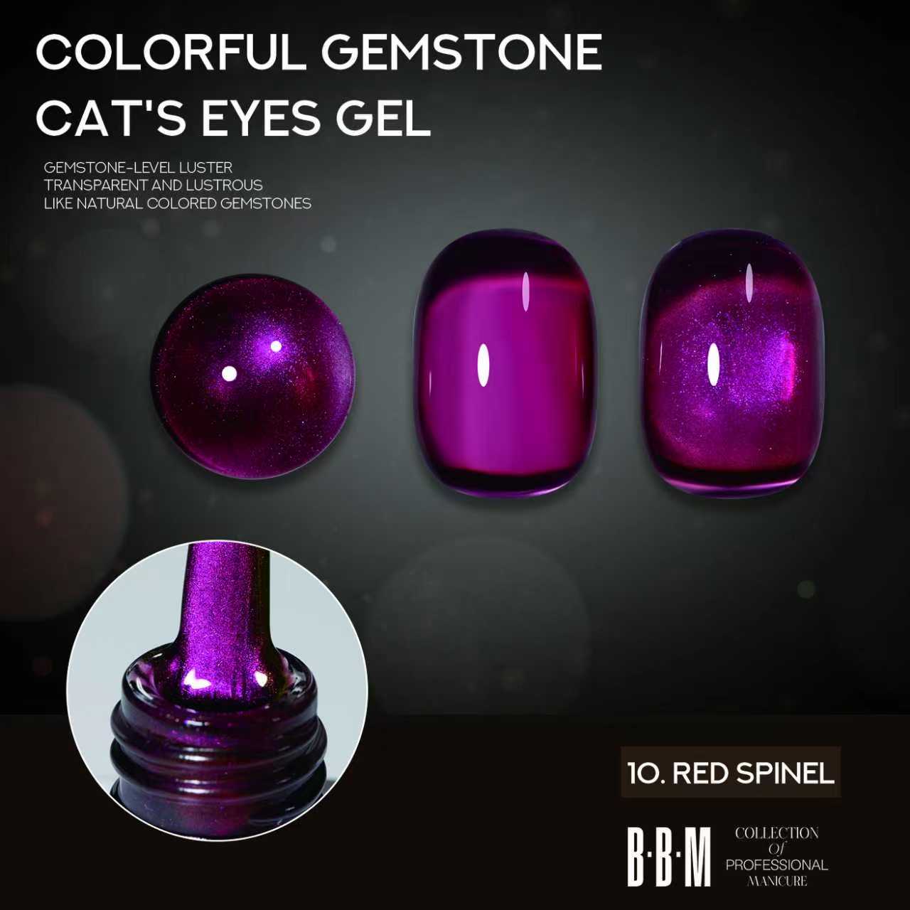 BBM Colourful Gemstone Magnetic Cat Eye Collection (6pcs)