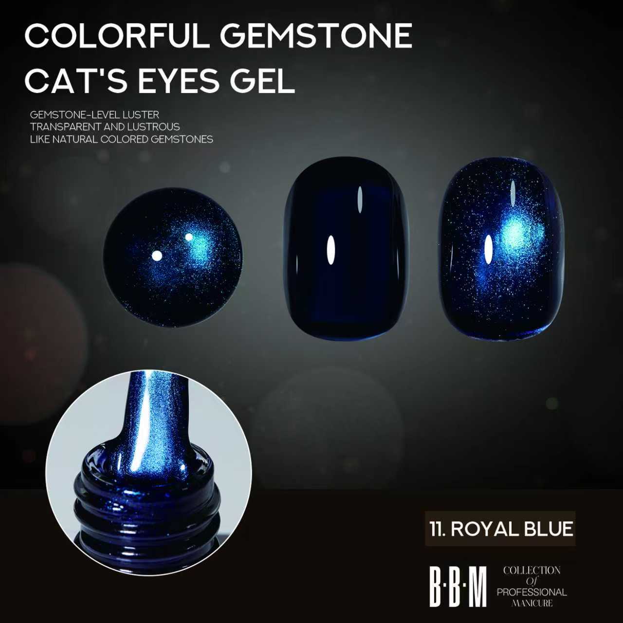 BBM Colourful Gemstone Magnetic Cat Eye Collection (6pcs)