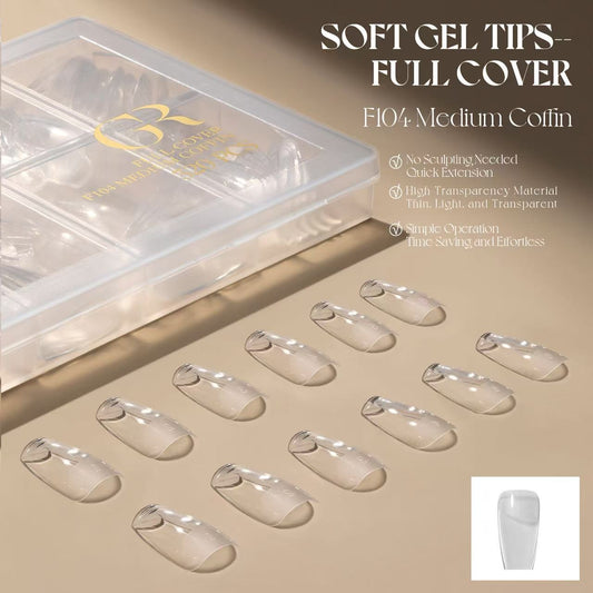 Gulauri Soft Gel Tip Extension - Medium Coffin