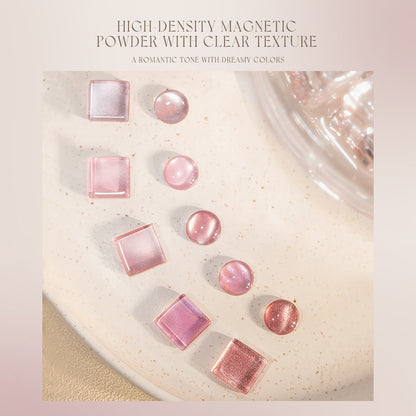 Gulauri Pink Cat Eye Collection | 5-Piece Magnetic Gel Gift Set