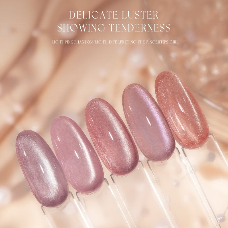 Gulauri Pink Cat Eye Collection | 5-Piece Magnetic Gel Gift Set