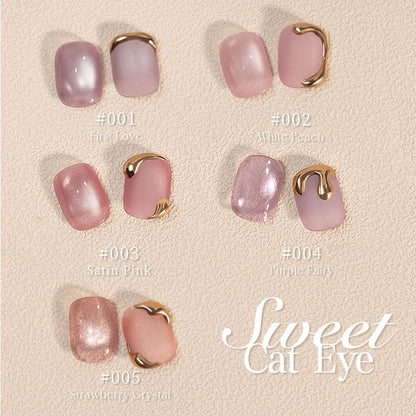Gulauri Pink Cat Eye Collection | 5-Piece Magnetic Gel Gift Set
