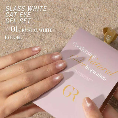 Gulauri White Glass Cat Eye Collection
