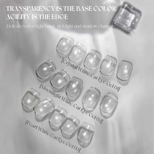 Gulauri White Glass Cat Eye Collection