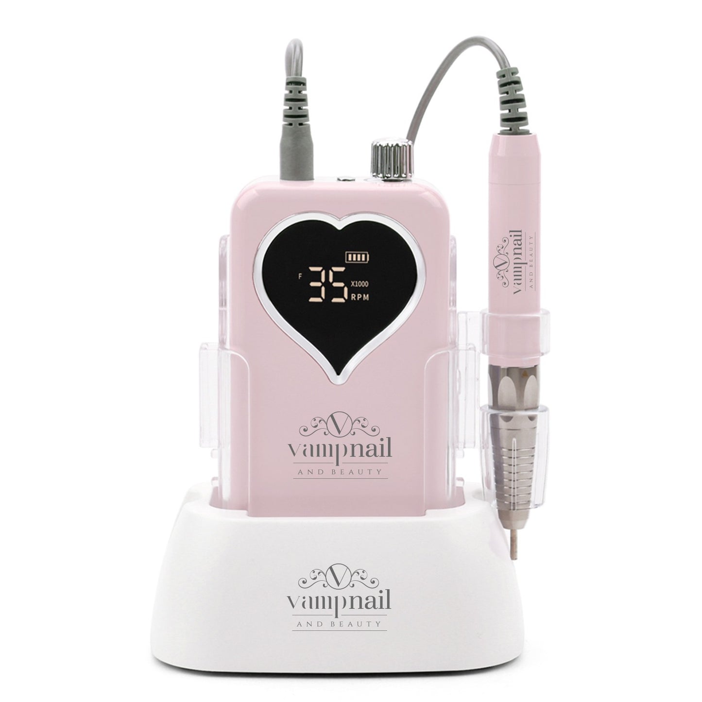 Professional 85W Brushless Portable E-File 35,000RPM - Light Pink