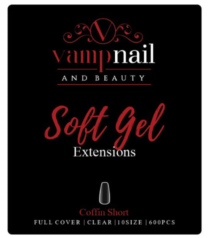 Soft Gel Tips - Coffin Short